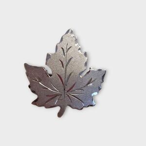 Vintage Sterling Silver Maple Leaf Brooch